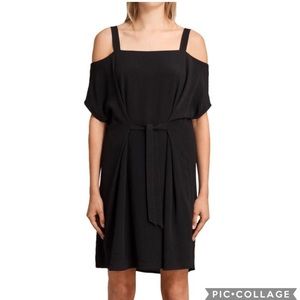 All Saints black cold shoulder “Rae” dress M